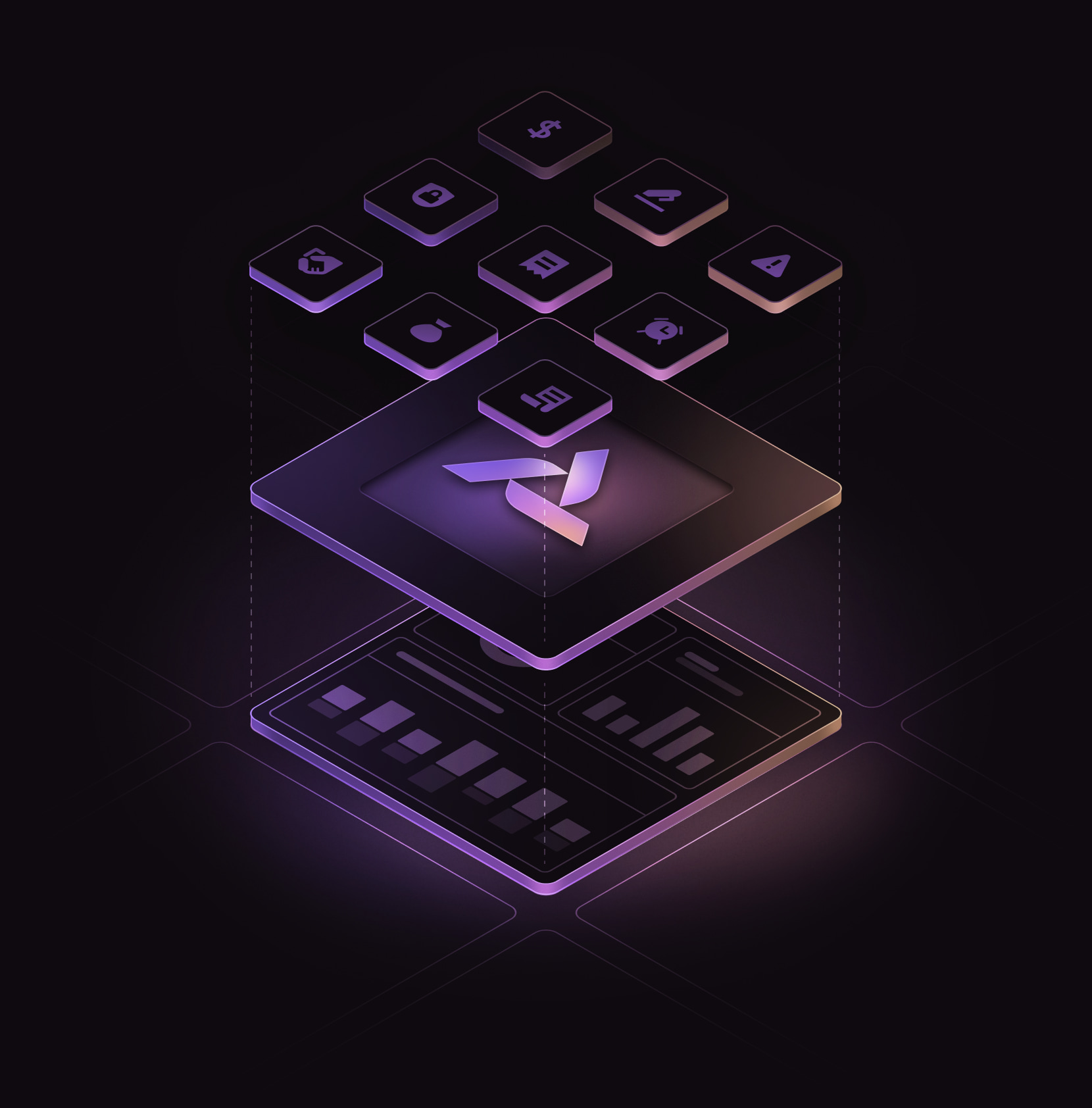 AI Financial Intelligence platform layer connecting financial signals and enterprise data